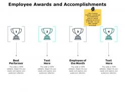 Employee awards and accomplishments ppt powerpoint presentation file show