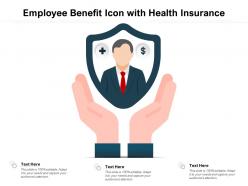 Employee benefit icon with health insurance