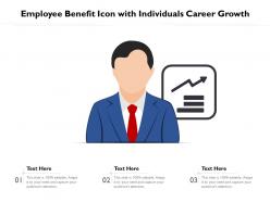 Employee benefit icon with individuals career growth