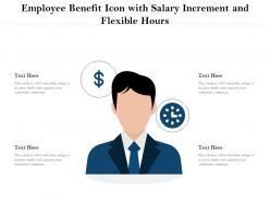 Employee benefit icon with salary increment and flexible hours
