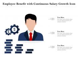 Employee benefit with continuous salary growth icon