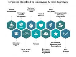 Employee benefits for employees and team members ppt background template