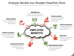 Employee benefits icon template powerpoint show