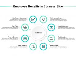 Employee benefits in business slide