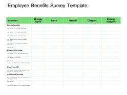Employee benefits survey statement ppt powerpoint presentation infographic template