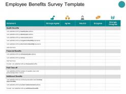 Employee benefits survey template ppt powerpoint presentation visuals