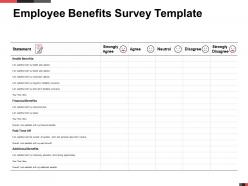 Employee benefits survey template statement ppt powerpoint presentation ideas