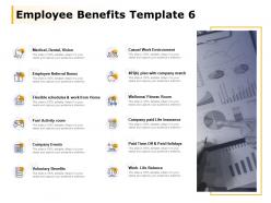 Employee benefits template company events employee referral bonus ppt powerpoint presentation file microsoft