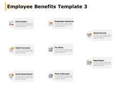 Employee benefits template employees allowance meal breaks ppt powerpoint presentation file show