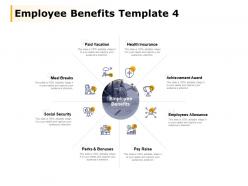 Employee benefits template employees allowance paid vacation ppt powerpoint presentation file slide