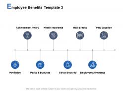 Employee benefits template paid vacation pay raise ppt powerpoint presentation styles portrait