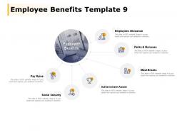 Employee benefits template pay raise perks and bonuses ppt powerpoint presentation file topics