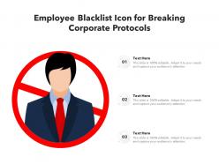 Employee blacklist icon for breaking corporate protocols
