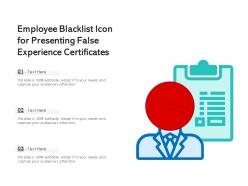 Employee blacklist icon for presenting false experience certificates