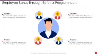 Employee Bonus Through Referral Program Icon