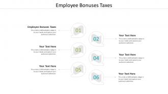 Employee bonuses taxes ppt powerpoint presentation layouts brochure cpb