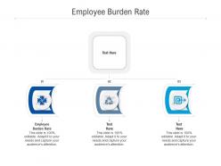 Employee burden rate ppt powerpoint presentation slides good cpb