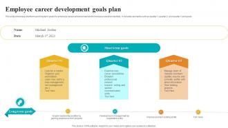 Employee Career Development Goals Plan