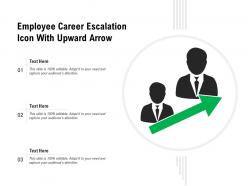 Employee career escalation icon with upward arrow