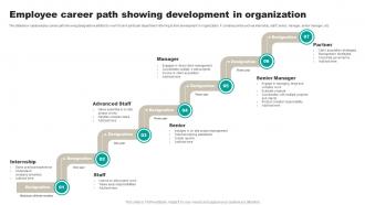 Employee Career Path Showing Development In Organization