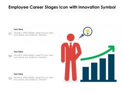 Employee career stages icon with innovation symbol