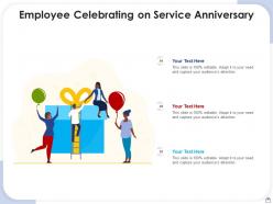 Employee celebrating on service anniversary