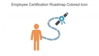 Employee Certification Roadmap Colored Icon In Powerpoint Pptx Png And Editable Eps Format