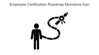 Employee Certification Roadmap Monotone Icon In Powerpoint Pptx Png And Editable Eps Format