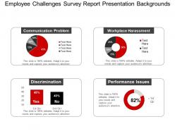 Employee challenges survey report presentation backgrounds