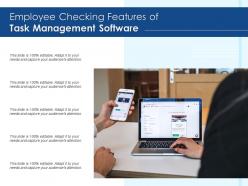 Employee checking features of task management software