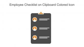 Employee Checklist On Clipboard Colored Icon In Powerpoint Pptx Png And Editable Eps Format