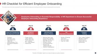 Employee Coaching Playbook Hr Checklist For Efficient Employee Onboarding