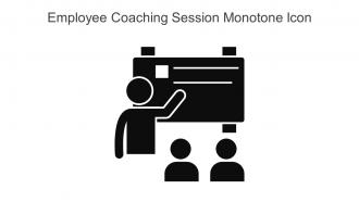Employee Coaching Session Monotone Icon In Powerpoint Pptx Png And Editable Eps Format