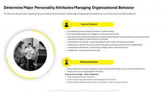 Employee Code Of Conduct Determine Major Personality Attributes Managing Organizational