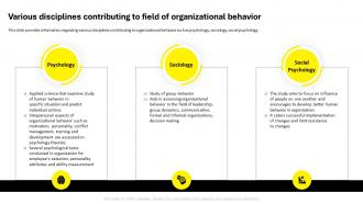 Employee Code Of Conduct Various Disciplines Contributing To Field Of Organizational Behavior