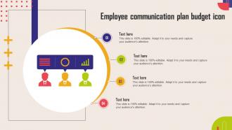 Employee Communication Plan Budget Icon