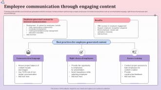 Employee Communication Through Engaging Comprehensive Communication Plan