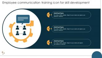 Employee Communication Training Icon For Skill Development