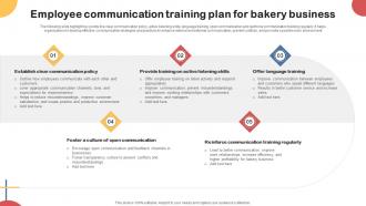 Employee Communication Training Plan For Bakery Business