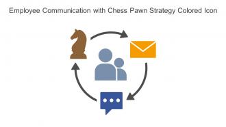 Employee Communication With Chess Pawn Strategy Colored Icon In Powerpoint Pptx Png And Editable Eps Format