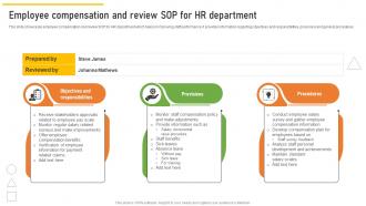Employee Compensation And Review Sop For HR Department