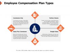 Employee Compensation Plan Types Percentage Ppt Powerpoint Presentation Infographics