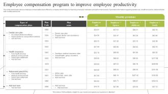 Employee Compensation Program To Improve Employee Productivity