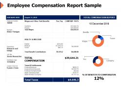 Employee compensation report sample benefits ppt powerpoint presentation designs