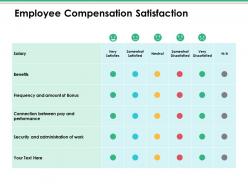Employee compensation satisfaction ppt infographic template summary