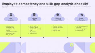 Employee Competency And Skills Gap Analysis Checklist