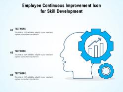 Employee continuous improvement icon for skill development