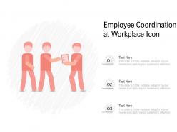 Employee coordination at workplace icon