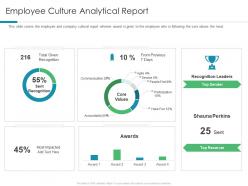 Employee culture analytical report understanding and maintaining organizational performance