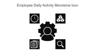 Employee Daily Activity Monotone Icon In Powerpoint Pptx Png And Editable Eps Format